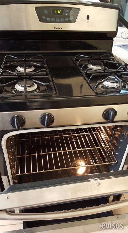 Estufa amana 30 pulg acero inoxidable con negro! en Santo Domingo
