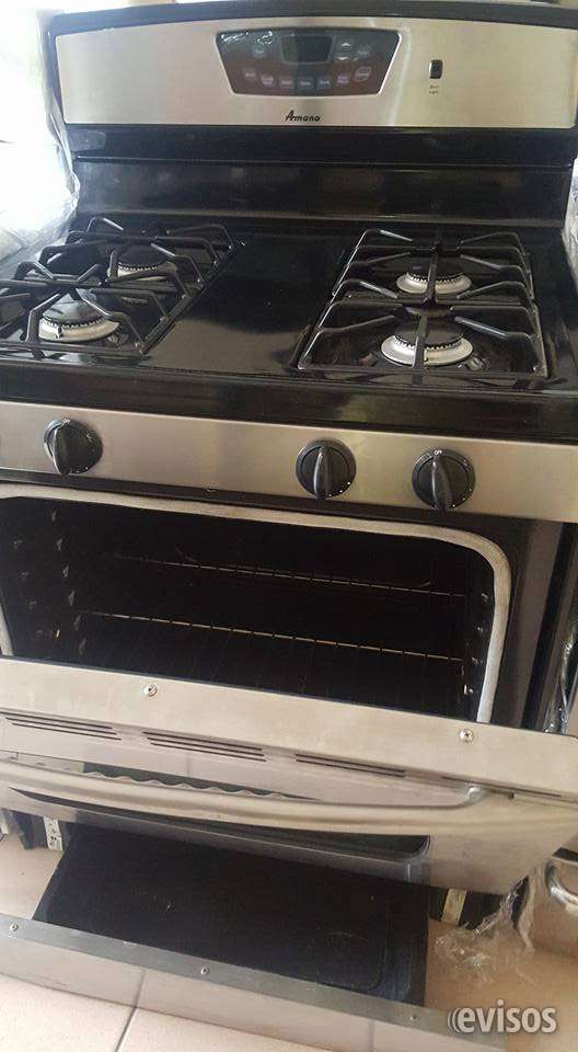 Estufa amana 30 pulg acero inoxidable con negro! en Santo Domingo