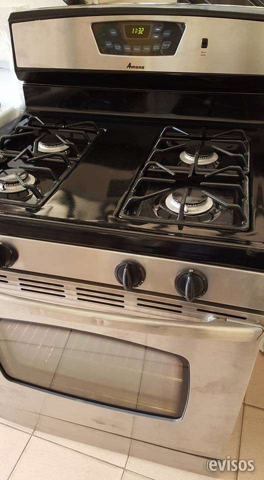 Estufa amana 30 pulg acero inoxidable con negro! en Santo Domingo